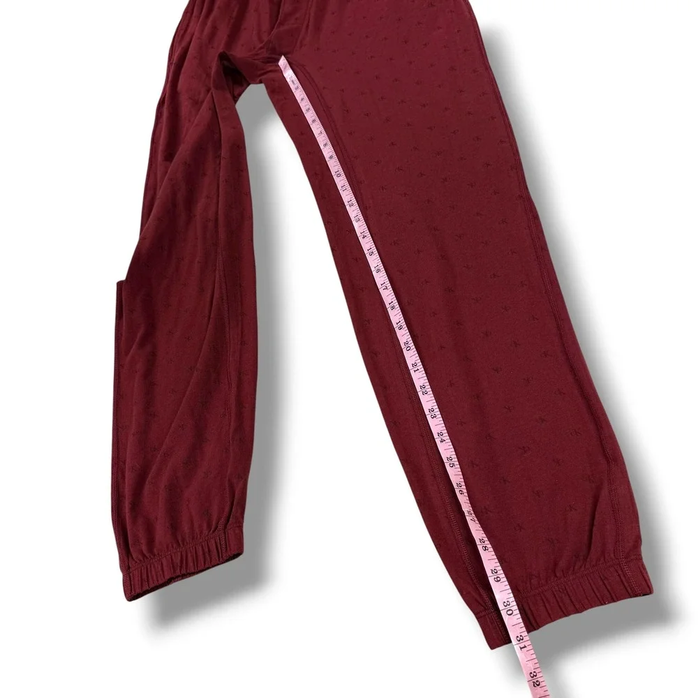 Calvin Klein Pajama Jogger Pants Mens Medium‎ M Burgundy Monogram Logo